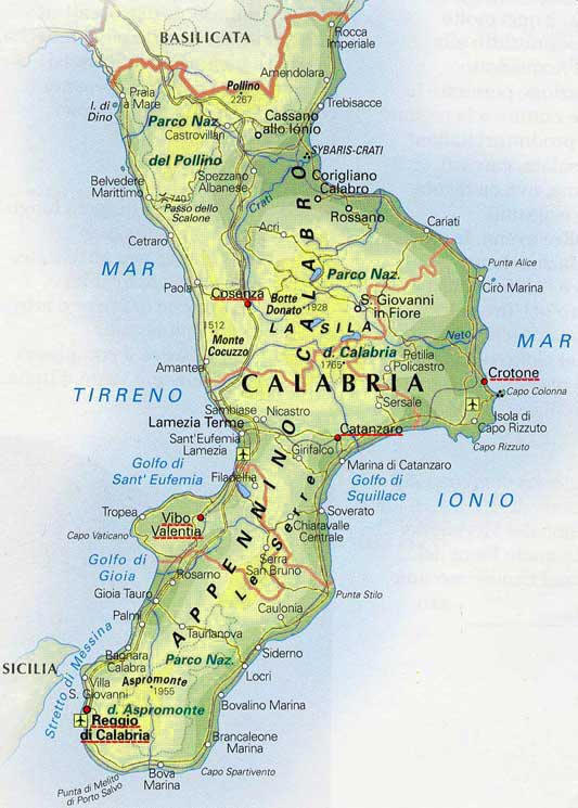 MAPPA CALABRIA